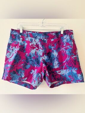 Banana Republic purple and blue print shorts Size 8